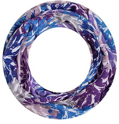 Majea Loop Schal Damen Schlauchschal Halstuch schmaler Loopschal (880050) (lila 10)