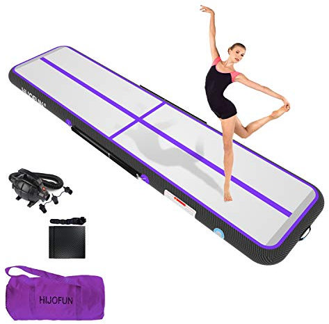 HIJOFUN Aufblasbare Gymnastik Tumbling Matten 5M 15CM Höhe Trainings Matte Länge Bodenmatte Inflatable Yoga Matte Taekwondo Air Floor Track