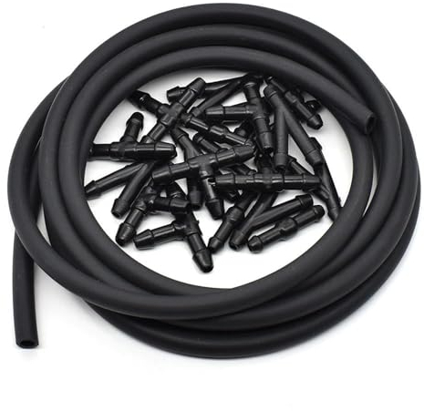 Scheibenwaschdüse 2 M 3,5 Mm Universal-Scheibenwaschschlauch, Rohr, Frontscheiben-Scheinwerferpumpe, 18-teiliger TY-Anschluss, Gerader Waschflüssigkeitsschlauch Mit Schlauchanschlüssen ( Size : Hose a