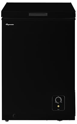 Fridgemaster MCF96EB - Congelador Chester de 95 L - Calificación de congelador de 4 estrellas, 47,9 D x 54,6 W x 85,4 cm de alto, color negro - Clasificación E