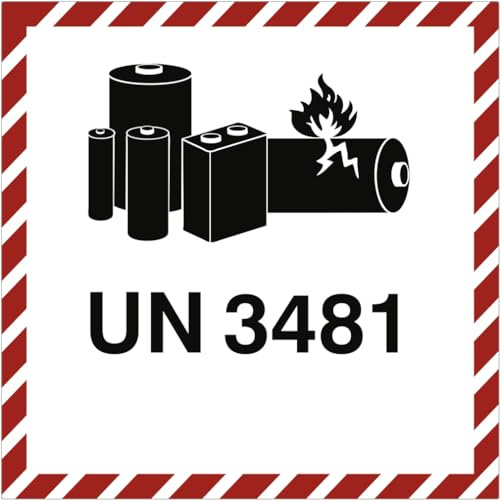 Dreifke® Gefahrzettel LITHIUM ION BATTERY UN 3481, Folie, 100x100 mm