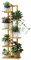 Bamworld Soporte para plantas, soporte para flores, de bambú, para interiores, pequeño metal, para terraza, jardín, balcón, salón, dormitorio (6 niveles)