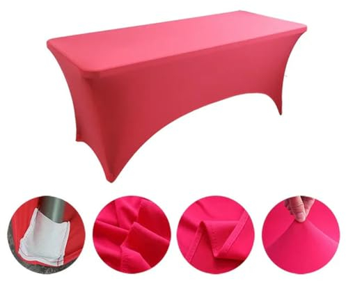 Tischdecke für Hochzeitsdekoration, Bankett, Hotel, Geburtstagsfeier, Tagungsraum, Fuchsia, 122 x 60 x 76 cm