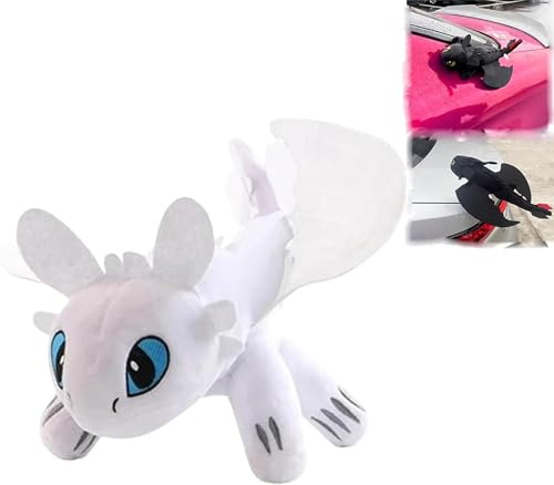 Dragon Plüschpuppe Black, Zahnlose Kleine Drachen Plüsch Spielzeug Puppe Mit Saugnäpfen, Verwendet Für Helm, Auto, Motorrad Dach Schiebedach Dekoratio