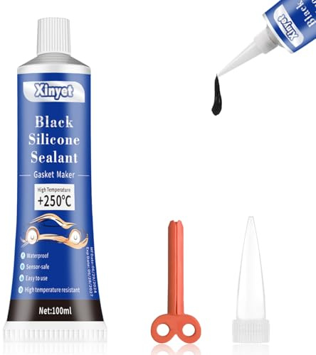 Xinyet Dichtmasse Motor Black, Motordichtmasse Schwarz | Silikon Dichtmasse, Getriebe Motor Dichtung Ölwanne, Dichtungs-Additiv, Regeneriert Dichtungen