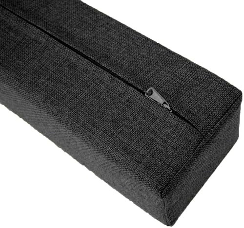 AQIGR Bett lückenfüller Kopfteil 200/120/140/180 Bettbrücken-Matratzenfüllkissen, Beistellbett Bettlückenfüller Twin-zu-Einzel-/Doppel-/Kingsize-Bett schließt die Lücke(Black,90x15x25cm)
