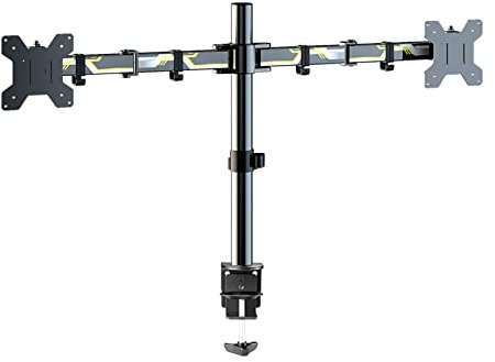 Universal TV-Ständer Monitorständer, Ergonomische Bildschirmständer mit einstellbarer Höhe, Neigung und Schwenkbarkeit, Monitorarm geeignet für einen 10 bis 27 Zoll Computerbildschirm, kann halten