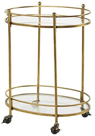 POLGDW Storage Rack Trolley, Wine Cart, Hotel Two-Tier Trolley, Mobile Food Tea Delivery Cart, Service Cart, Kitchen Bathroom Office Multi-Function Storage Truck
