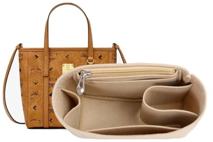 Taschen-Organizer-Einsatz for MCM Liz Tote Bag Tote Liner Bag Organizer(Beige a)