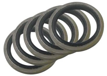 Arandela unida de 6/8/10/12/14/16mm junta de drenaje de aceite de goma metálica compatible con anillo de sellado de arandela combinado M6/M8/M10/M12/M14/M16(20pcs,8mm)