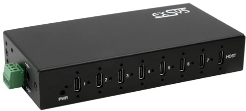 Exsys Gmbh 7-Port Usb 3.2 Gen 2x1 Metall Hub, 7x UsB-C, 57w (eX-12277hms)