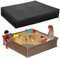 Copertura per Sabbiera 120 * 120 cm Copertura Sabbiera Impermeabile ai Raggi UV con Coulisse Adatta per Giocattoli da Giardino per Bambini, Piccola Vasca da Bagno da Giardino (Nera)