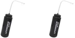 BHFZIAP Set di 2 borracce sportive per corsa, calcio, boxe, altezza totale 33 cm, colore: nero