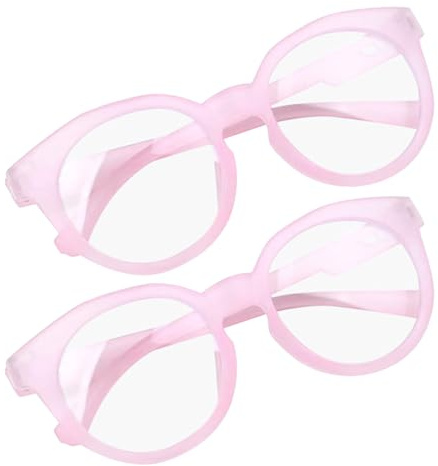 BESPORTBLE 2 pezzi Occhiali con schermo anti-UV Occhiali anti-luce blu per bambini Protezione degli occhi per computer da gioco Ufficio Lettura Filtro luce Rosa