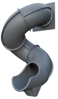 7-Foot Turbo Twister Slide for Playsets – Twisting Adventure, Smooth & Safe Ride | TUSK Strong℠ (Gray)