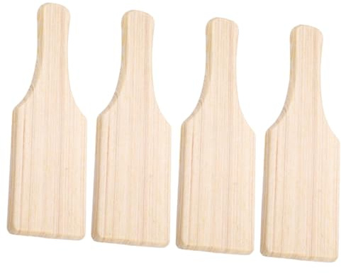 Gogogmee 4 Pezzi Strumenti Pagaia in Legno per Modellare Argilla Spatole Lisce per Scultura Ceramica e Lavorazione Argilla Attrezzi Professionali per Ceramica e Te Poterie