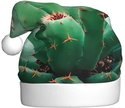 Adult plush Christmas hat YYHHAOFA Agave Cactus Picture with soft touch for Christmas party