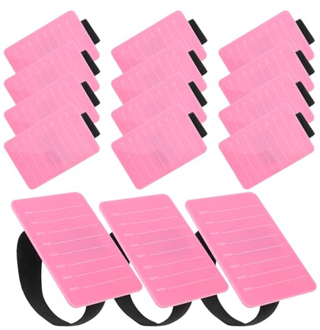 Wimpernhalterpalette mit Skala, 15 Stück Acrylset, Rosa | Handgelenkschlaufe, 8 bis 15mm, Tragbar und Formstabil, für Professionelles Arbeiten