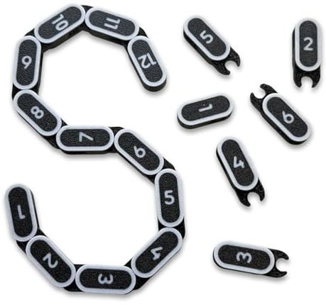 SUNUCO Modular Chain Measuring Tool for Tabletop Wargaming – 12 Detachable 1-Inch Links, Flexible Combat Gauge for Miniature Movement & Range