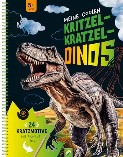 Meine coolen Kritzel-Kratzel-Dinos: 24 Kratzseiten mit realistischen Dinosauriern zum Auskratzen. Mit kniffligen Rätseln und tollen Zeichenschulen für kreative Dino-Fans ab 5 Jahren
