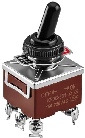 Heschen metallo interruttore 3PST mantenuto on/off 2 posizione 15 A 250 VAC 10 A 380 VAC CE con copertura impermeabile