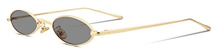 FEISEDY Vintage Små Ovala Solglasögon Slim Metal Frame Candy Color Lens Retro Dam Solglasögon B2277