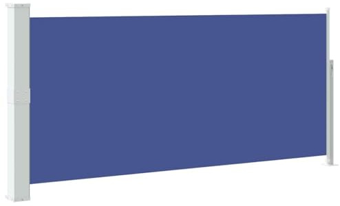 vidaXL Ausziehbare Seitenmarkise 140x300 cm Blau