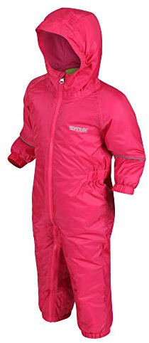 Regatta Kids Splosh Iii Waterproof and Breathable Insulated Lightweight All-in-one Suit (Hot Pink, 24-36)