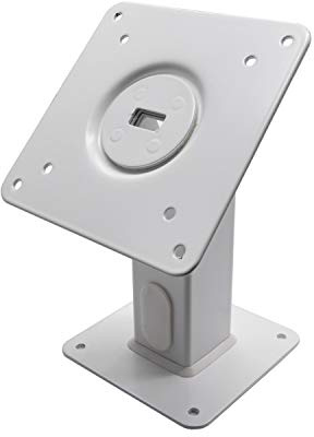 TABcare 180 Tilting 360 Rotating Metal Mount Support 75x75 100x100 VESA Used as Desktop Stand or Wall Mount (White)