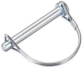 sourcing map Wellen Verriegelung Stift für Bauernhof Anhänger 8 mm x 65 mm | Rasengarten, in Bogenrunde