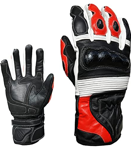 PROANTI Motorradhandschuhe Racing Leder Motorrad Handschuhe