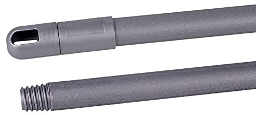 La Briantina Manico Professionale Frosted per Scope, in Metallo Plastificato, Finitura Ruvida Antiscivolo, Lunghezza 130 cm, Filetto Universale, Colore Grigio