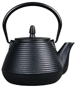 Tetera de Hierro Fundido con Dispositivo de preparación, Tetera de diseño Exclusivo, hervidor, Juego de té para Restaurante, 1L.