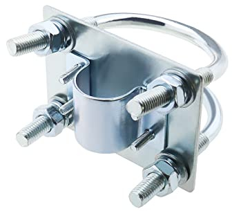 VGOL Support de Fixation pour antenne avec boulons en U - Matériel de Montage pour Tuyau d'antenne avec Un diamètre extérieur de 18 à 24 mm