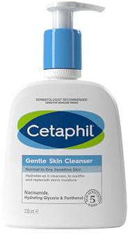 Cetaphil Gentle Skin Cleanser, 236ml, Face & Body Wash, For Normal To Dry Sensitive Skin, With Niacinamide & Glycerin, Soap Free