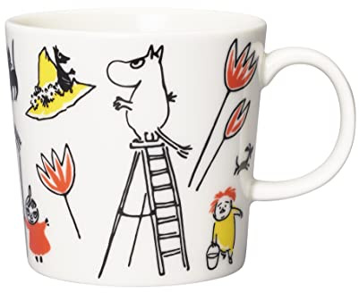 ARABIA Moomin ABC Tasse 2022, Weiß, Rot - Porzellan, Tasse, 0,3 Liter