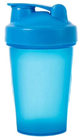 Pubiao Botella mezcladora de proteínas, agitador para batidos de proteínas, incluye bola mezcladora de alambre, sin BPA, color transparente, 400 ml