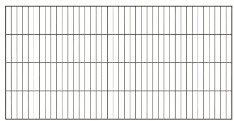 Alberts 617271 Einstab-Gittermatte Garden | anthrazit kunststoffbeschichtet RAL 7016 | 2000 x 1000 mm