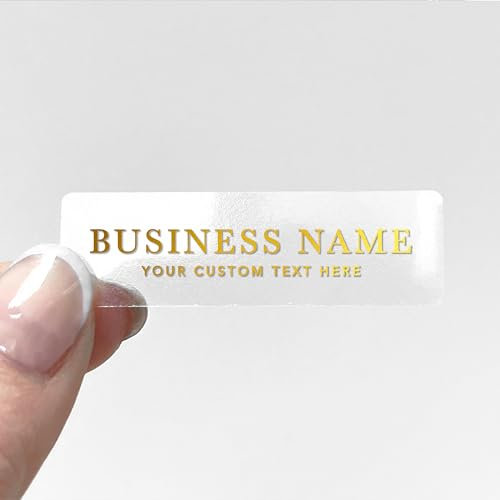 Custom Clear Stickers, Personalized Labels for Cosmetic Samples, Lip Balm, Skincare & DIY Beauty Products, Transparent Sticker Sheet Tester - BUSINESS53