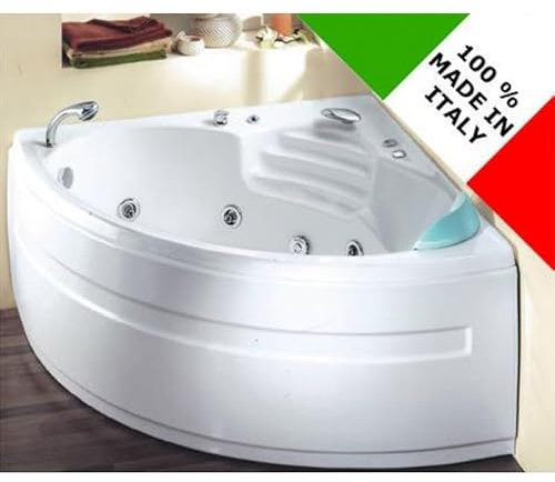 Vasca da bagno idromassaggio ad angolo 135x135 cm Sardone