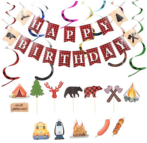 Ciieeo 3sätze Bbq Geburtstag Banner Mit Cake Topper Für Dekoration Teiliges Hochwertigem Für Unvergessliche Feiern Und Stimmungsvolle Fotomomente