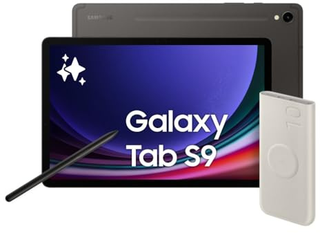 Samsung Galaxy Tab S9, Tablet Ai, Battery Pack incluso, Display 11 Dynamic AMOLED 2X, 5G, RAM 8GB, 128GB SSD, 8.400 mAh, Snapdragon 8 Gen 2, Android 13, IP68 [Versione italiana] 2023