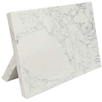 Porte-couteau magnétique en marbre de créativité nordique, support de bloc de couteaux, barre de couteaux de cuisine à domicile, accessoires porte-couteau (Couleur : Blanc)