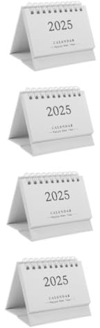 Tofficu 4stücke Tischkalender Eleganter Notiz-kalender Für Büro Und Zuhause Monatsübersicht Stabile Spiralbindung Dickes Für Tägliche Notizen Und Planungen