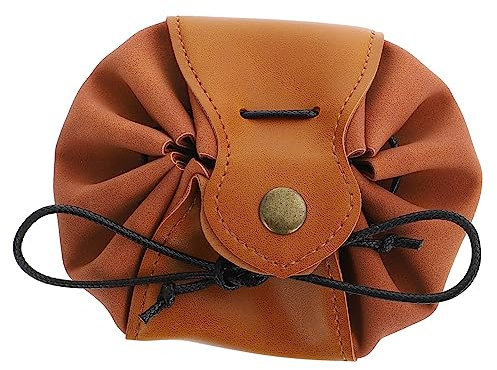 COLLBATH Kunstleder Würfeltasche Vintage Beutel Mit Kordelzug Tragbare Münztasche Für Kleingeld Schmuck Zubehör