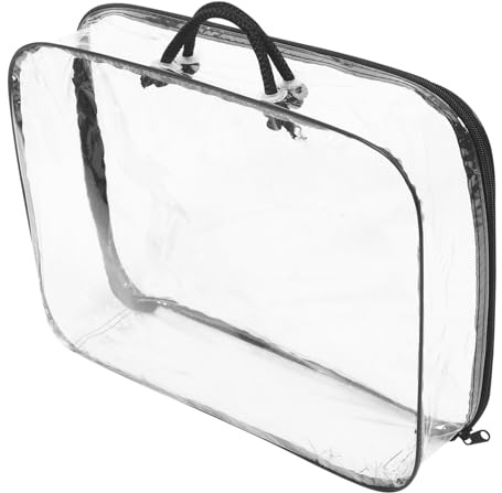 Ciieeo Bolsa Transparente De Pvc Para Guardar Juguetes Con Asas Y Cremallera Organizador Portátil Para Viajes Y Hogar 15.74 X 11.81 X 3.93 in Bolsa De Almacenamiento De Juguetes