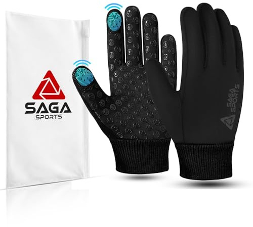 SAGA SPORTS Kids thermal gloves | Water Resistance, Touchscreen-Compatible with Reflector Logo | Warm Anti-Slip for Outdoor Activities age 4-12| Durable and Machine Washable