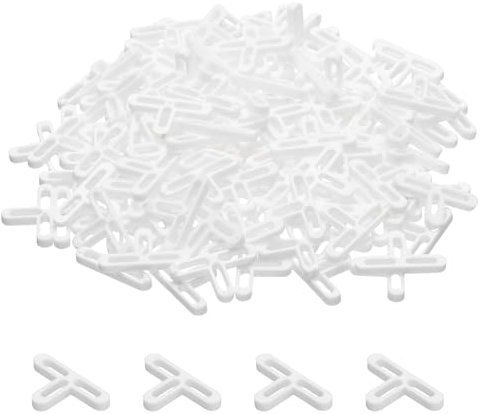 QUARKZMAN 200Pcs Entretoises de Carrelage 5mm en Plastique Dur de Type T Entretoises de Nivellement de Carreaux pour L'Installation de Carreaux en Céramique Sur Mur et Sol
