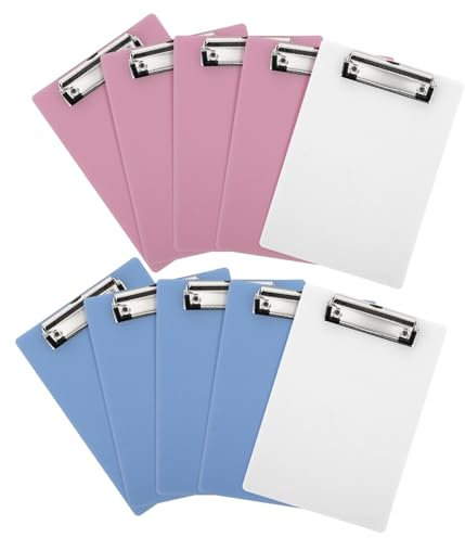SHINEOFI 10pièces Presse-papiers Plastique Profilé Lot Pour Pinces Dossiers De Notes École Bureau Couleurs Assorties
