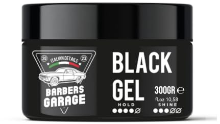 Barbers Garage® Gel Colorante Uomo – Gel Nero per Capelli Bianchi e Grigi, Coprente Naturale, Tenuta Forte, Con Carbone Vegetale – Made in Italy